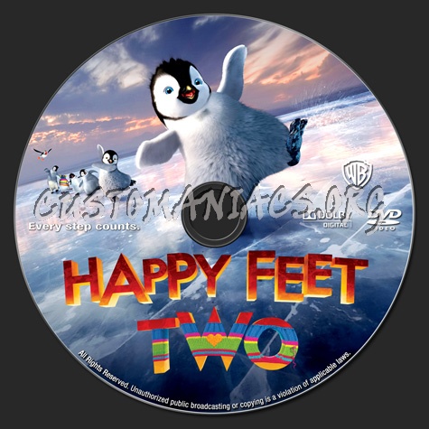 Happy Feet 2 dvd label