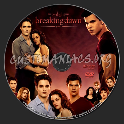 The Twilight Saga Breaking Dawn - Part 1 dvd label