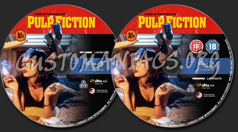 Pulp Fiction blu-ray label