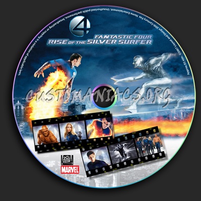 Fantastic Four Rise of the Silver Surfer dvd label