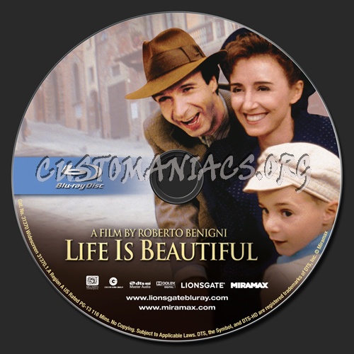 Life Is Beautiful blu-ray label