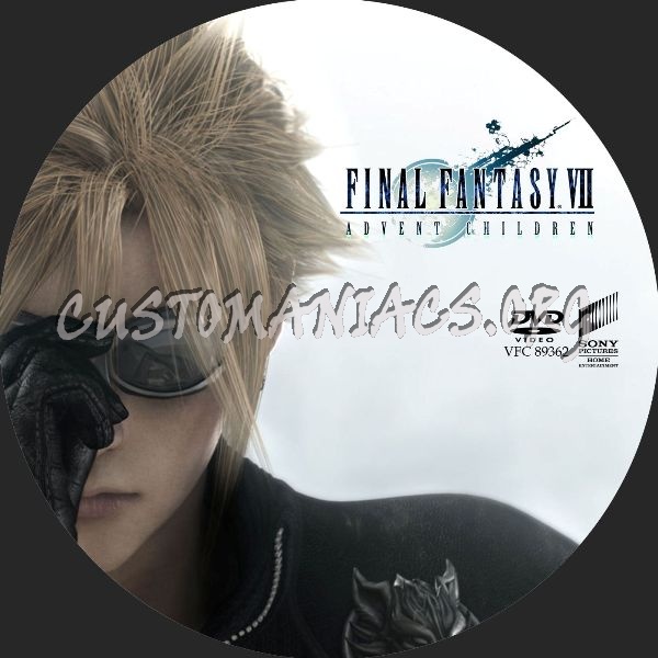 Final Fantasy 7 Advent children dvd label