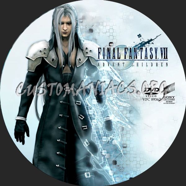 Final Fantasy 7 Advent children dvd label