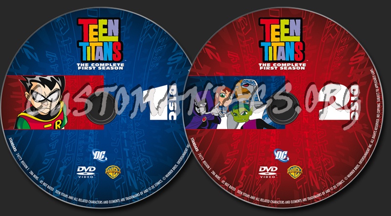 Teen Titans Season 1 dvd label