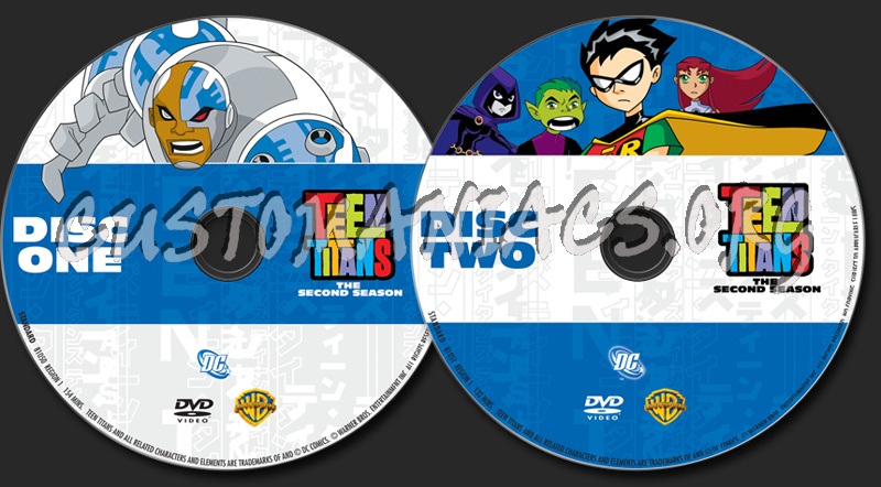 Teen Titans Season 2 dvd label