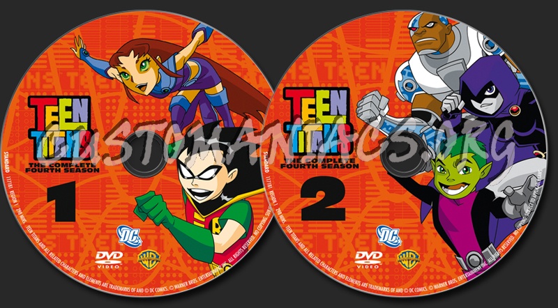 Teen Titans Season 4 dvd label