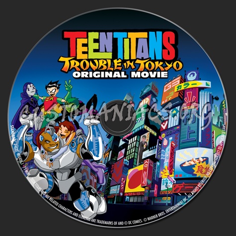 Teen Titans Trouble in Tokyo dvd label