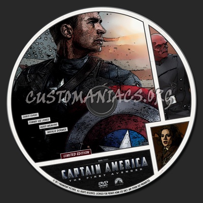 Captain America: The First Avenger dvd label