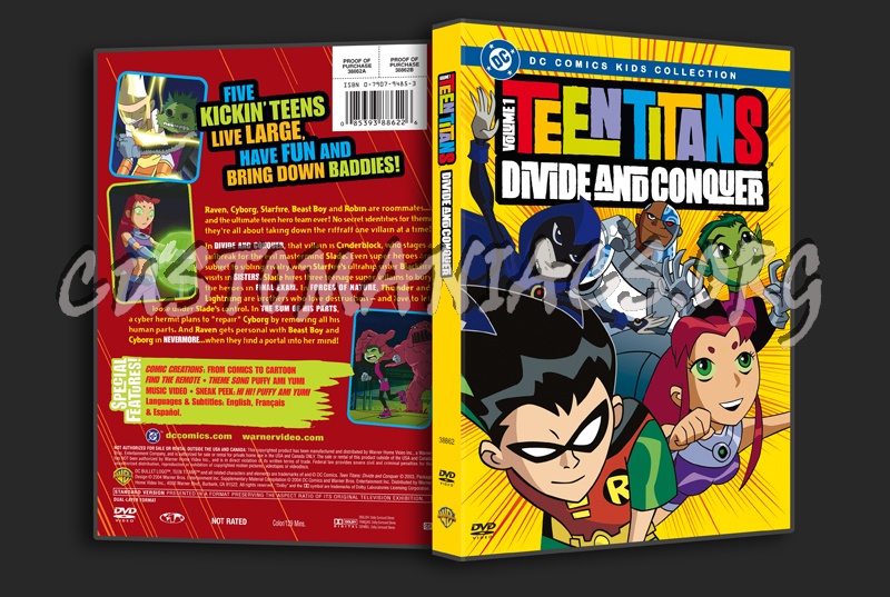 Teen Titans Divide and Conquer dvd cover