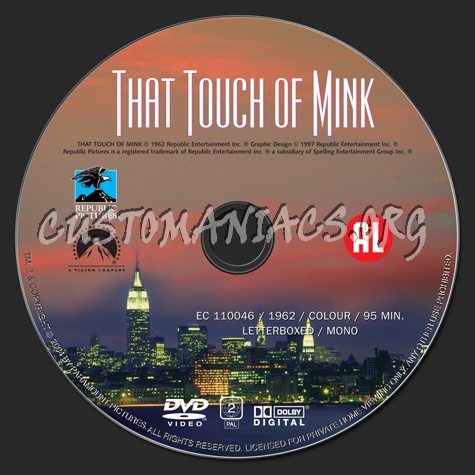 That Touch of Mink dvd label