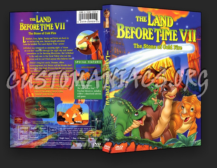 The Land Before Time VII The Stone Of Cold Fire dvd cover