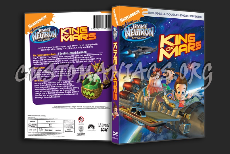 The Adventures of Jimmy Neutron: King of Mars dvd cover