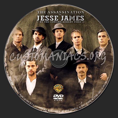 The Assassination of Jesse James by the Coward Robert Ford dvd label