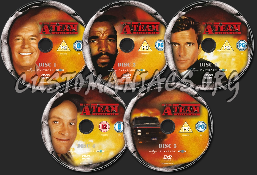 The A-Team Season 1 dvd label