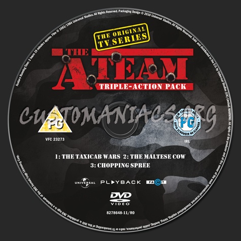 The A-Team Triple-Action Pack dvd label
