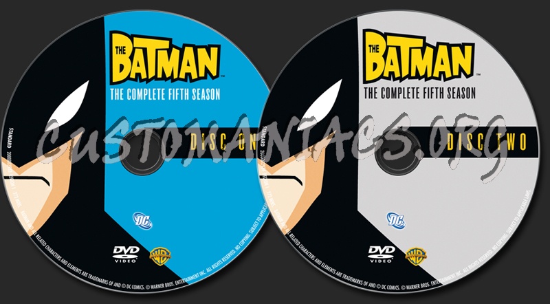 The Batman Season 5 dvd label