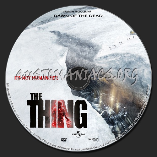 The Thing dvd label