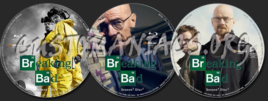 Breaking Bad Season 3 blu-ray label