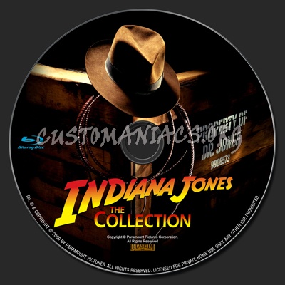 Indiana Jones Collection blu-ray label