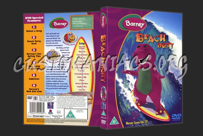 Barney - Beach Party dvd cover