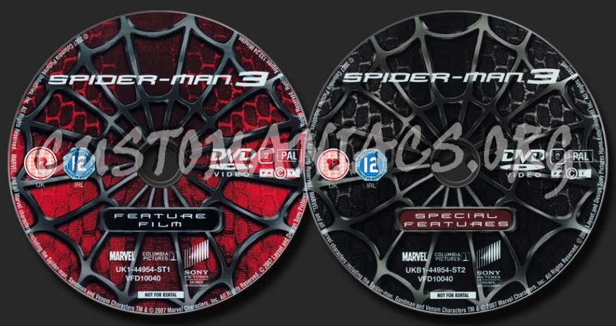 Spider-Man 3 dvd label