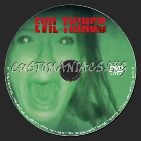 Evil Things dvd label
