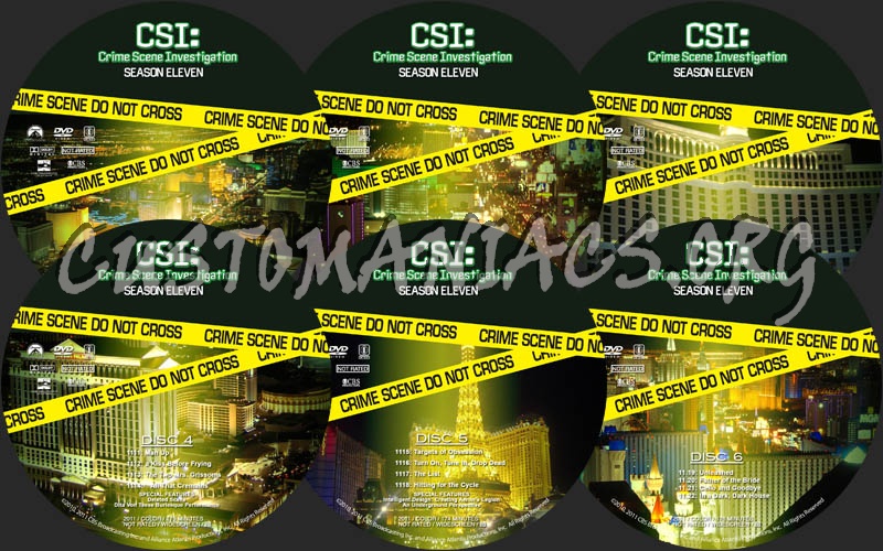CSI - Season 11 dvd label