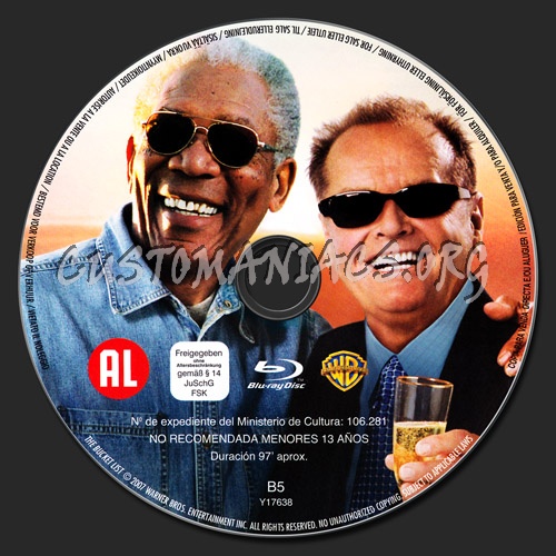 The Bucket List blu-ray label