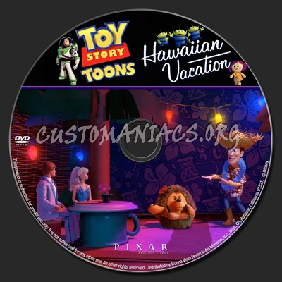 Toy Story Hawaiian Vacation dvd label