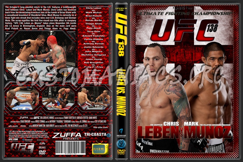 UFC 138 Leben vs Munoz dvd cover