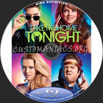 Take Me Home Tonight blu-ray label