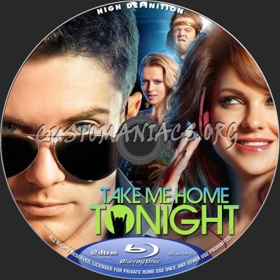 Take Me Home Tonight blu-ray label