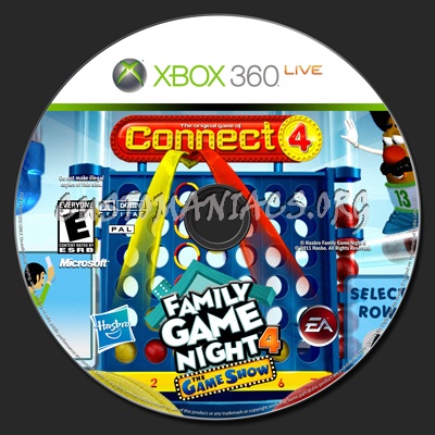 Hasbro Family Game Night 4 dvd label