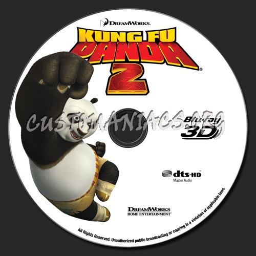 Kung Fu Panda 2 3D blu-ray label
