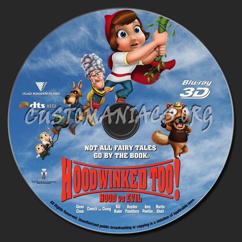 Hoodwinked Too! Hood vs Evil (3D) blu-ray label