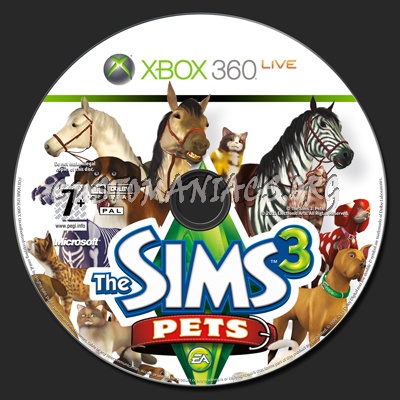 The Sims 3 Pets dvd label