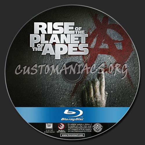 Rise of the Planet of the Apes blu-ray label