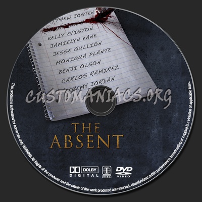 The Absent dvd label