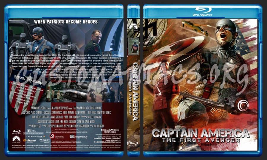 Captain America The First Avenger blu-ray cover