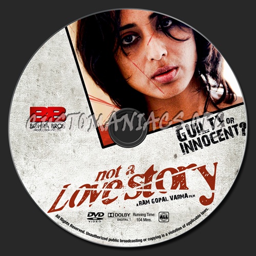 Not A Love Story dvd label