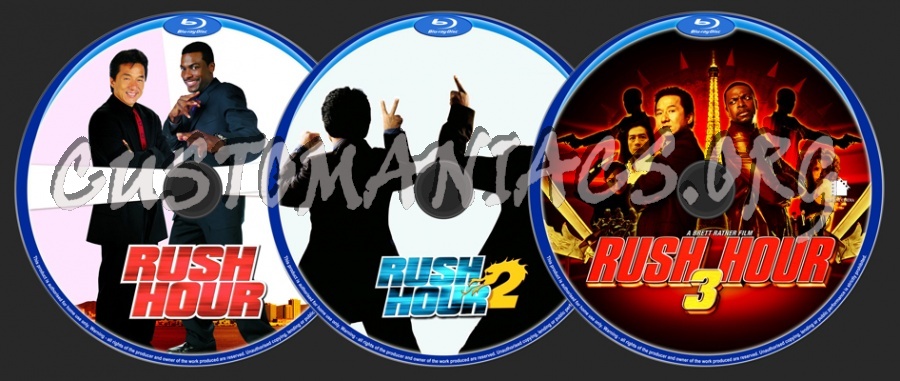 Rush Hour / Rush Hour 2 / Rush Hour 3 blu-ray label