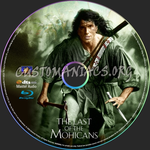 The Last of the Mohicans blu-ray label