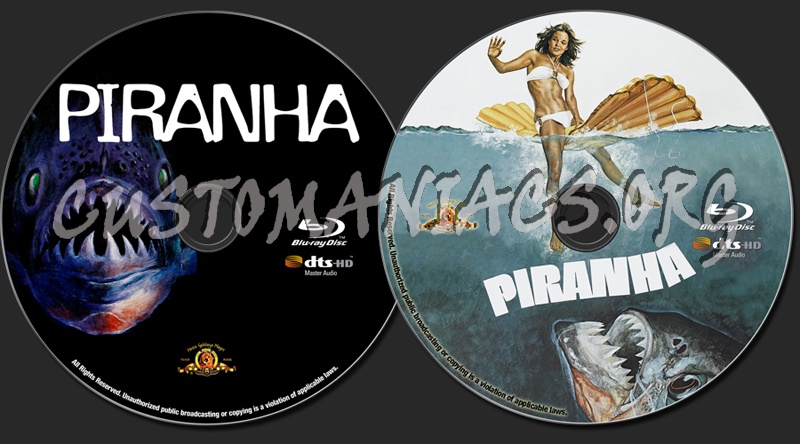 Piranha (1978) blu-ray label
