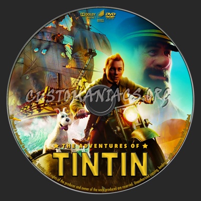 The Adventures Of TinTin dvd label