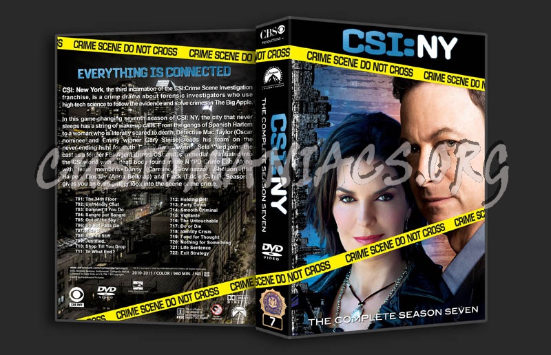 CSI: NY - Season 7 dvd cover