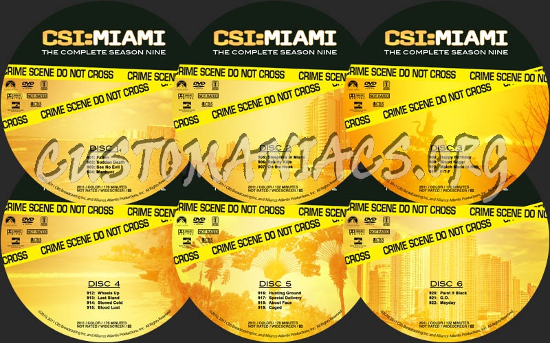 CSI: Miami - Season 9 dvd label