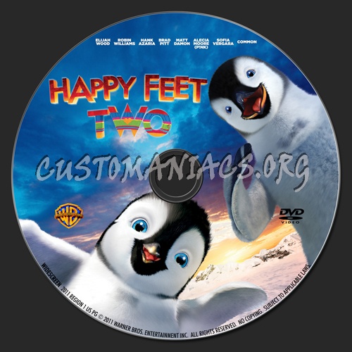 Happy Feet 2 dvd label