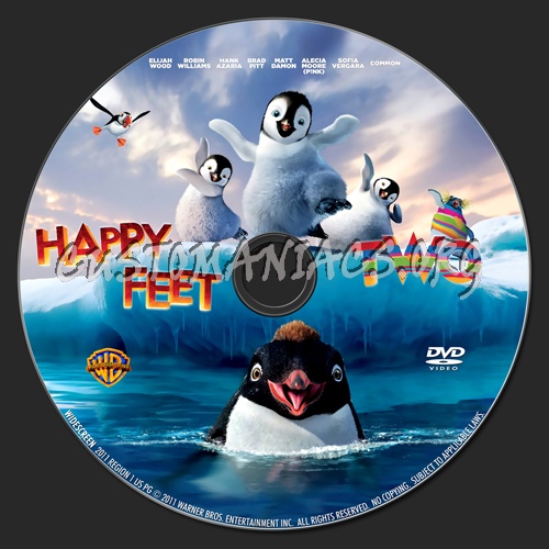 Happy Feet 2 dvd label