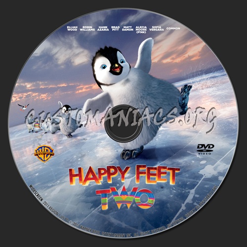 Happy Feet 2 dvd label