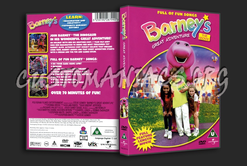 Barney's Great Adventure dvd cover